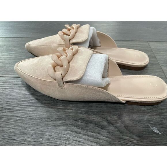 Brand New Juliet Holly Women’s 10 Slip on Loafers Flats Metal Chain - Picture 3 of 8